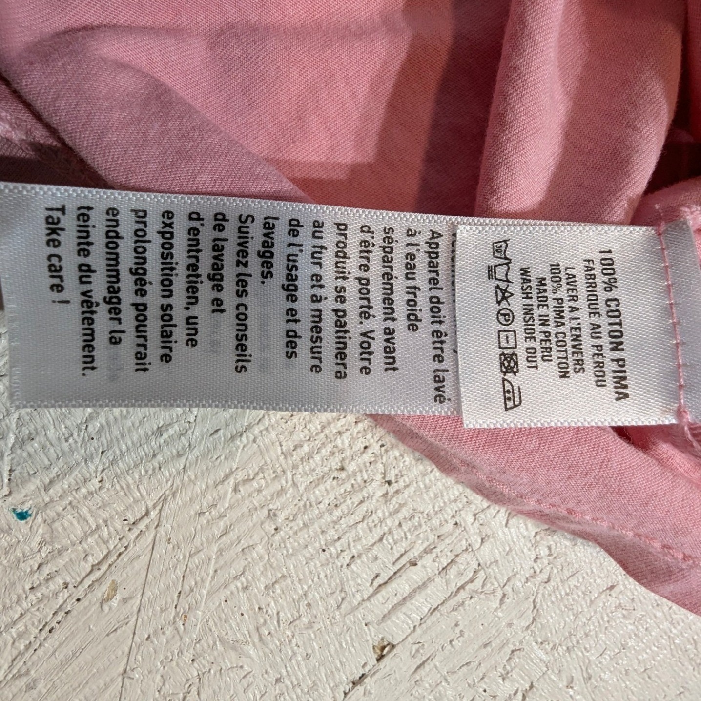 Anonym Women's Pink V-Neck T-Shirt Pima Cotton Made In Peru Size M Read — image 6 of 8
